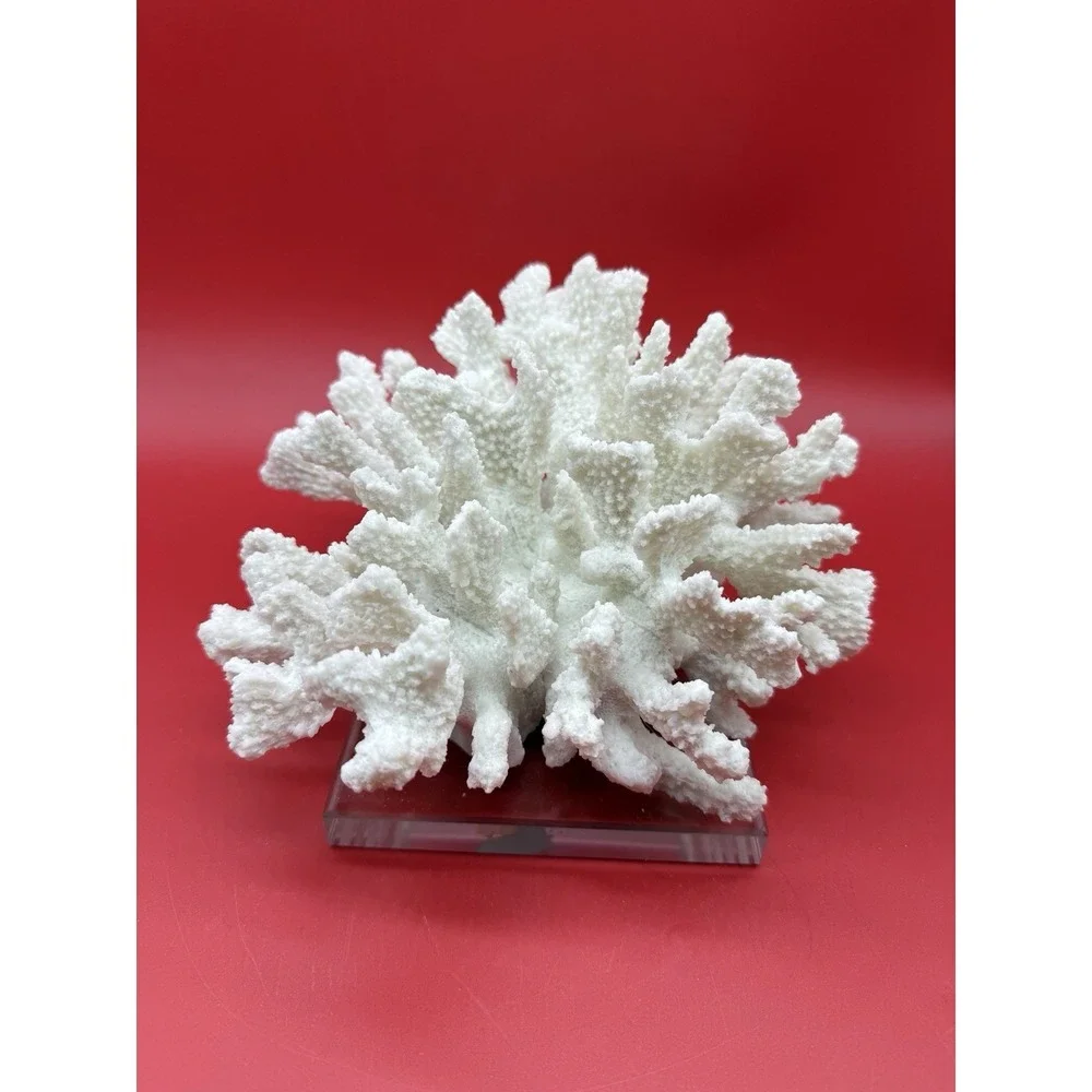 RARE Vintage Faux Large Heavy White Cauliflower Coral 10.5